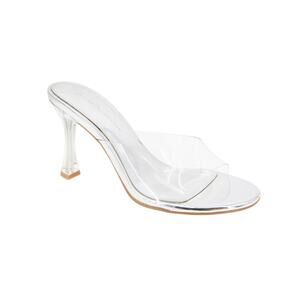 Bcbgeneration Sleek Clear Silver Martina Sandal Size 9 M